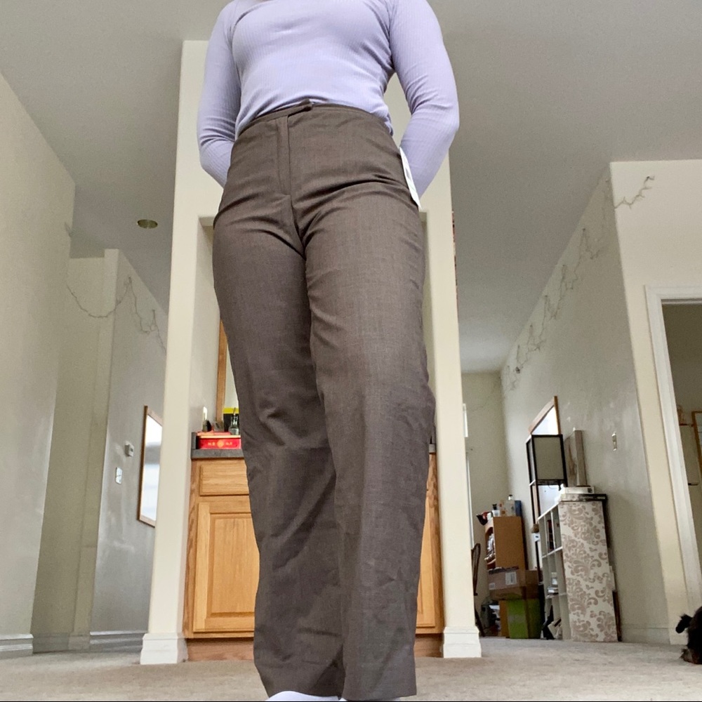 Nwt Wool High-Waisted Trousers - image 3